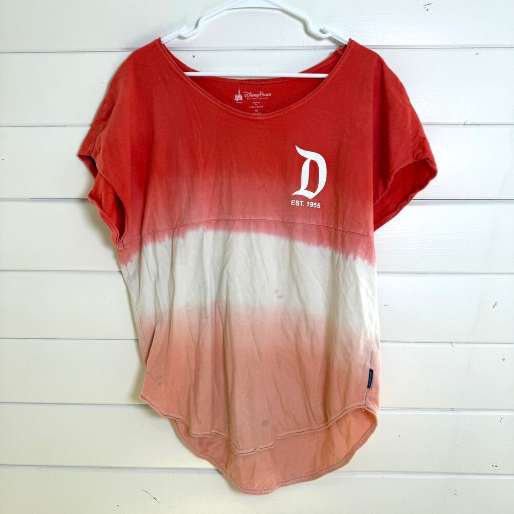 Disney Parks Ombre T‎ Shirt Womens Medium Coral Disneyland Resort Spirit Jersey